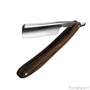 High Quality Disposable Straight Edge <b>Single</b> <b>Blade</b> Barber <b>Razor</b> with Stainless Steel <b>Blade</b> and Wooden Handle for Face & Body Use - Product Image 5