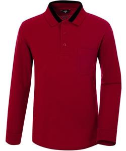 [MARK] OEM/ODM Marque coréenne MT-1315 Polo à manches longues en mélange de coton CVC avec col contrastant - Product Image 1