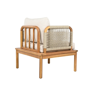 Luxury Outdoor Teak Wood Rope <b>Sofa</b> <b>Set</b> with Coffee Table for Villa Resort Patio Garden - Product Image 5