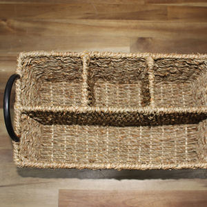 Panier de rangement Artex Dong Thap Rush, organisateur divisé, poignée en métal noir - Product Image 5