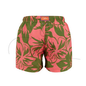 กางเกงขาสั้นลำลองชายหาดลายพิมพ์ดิจิทัลลายทางกันน้ำแห้งเร็วผูกเชือกยาวระดับเข่าขายส่ง - Product Image 4