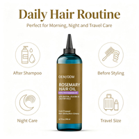 Minyak Rambut Rosemary, Minyak Penumbuh Rambut, Biotin, Jojoba, Castor, Perawatan Rambut, Perawatan Kulit Kepala, Perbaikan Rambut, Anti Frizz, OEM Private Label 198ml