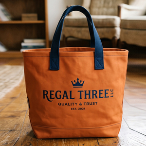 Sac fourre-tout en toile Regal Three Llc, couleur orange unie, grande capacité, ouverture supérieure, usage quotidien, style minimaliste, sacs de shopping en toile - Product Image 3