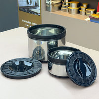 Ensemble de 3 casseroles isothermes en acier inoxydable grande capacité pour garder les aliments au chaud, contenants de stockage alimentaire pour fêtes 1,5/2,5/5L