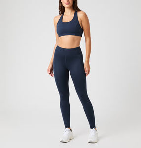 Ensemble de sport 2 pièces sans couture pour femme : Legging taille haute et brassière de sport – Tenue de fitness respirante et extensible en Spandex/Nylon - Product Image 1