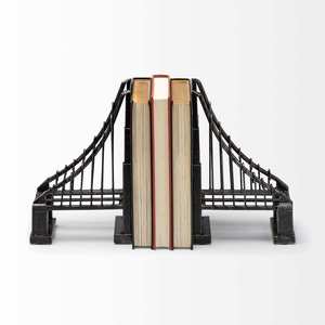 Elegant Handmade Metal Bookends Premium Decorative Book Ends Holder for <b>Study</b> <b>Desk</b> Office Table for Offices Made Zahid Exports - Product Image 5