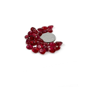 Rubis naturel de Bangkok, ovale calibré 9x11mm, pierre précieuse naturelle à facettes, prête à l'emploi pour la fabrication de bijoux - Product Image 2