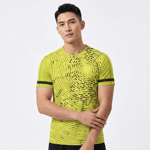Men's Yellow <b>Geometric</b> Pattern Sublimation T-<b>Shirt</b> O-Neck Short Sleeve Quick Dry Sporty Jersey Regular Fit - Product Image 6