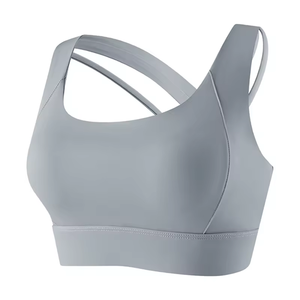 Custom New Design High Quality Plus Size Leopard Print Seamless <b>Open</b> Back Sport <b>Bra</b> for Women Yoga Gym Fitness - Product Image 4