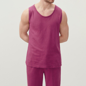OEM Service Knitted Breathable Polyester/Cotton Sporty Men Tank <b>Top</b> with Customizable Options High Quality <b>Low</b> Price - Product Image 2