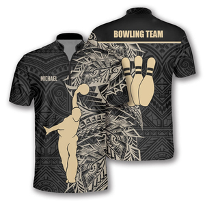 Maillot de bowling personnalisé de haute qualité, tissu léger et extensible, conçu pour les joueurs de bowling professionnels et les performances d'équipe - Product Image 2