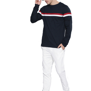 <b>Navy</b> <b>Blue</b> & Red Solid Flannel Cotton Polyester Breathable Quick Dry Custom Logo <b>Men</b> <b>T</b>-<b>Shirts</b> Wholesale High Quality - Product Image 5