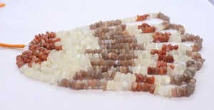 Perles de pierre de lune naturelle AAA, forme irrégulière, lisses, 6-6,5 mm, perles de pierre de lune en forme de nuget, 13 pouces, pour la fabrication de bijoux - Product Image 6