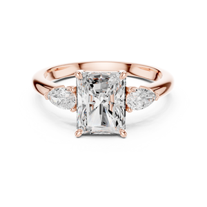 Anillo de Compromiso y Boda con Diamante Rectangular de 2 Quilates, Corte Esmerilado, Cultivado en Laboratorio, E Vs 1, Certificado IGI, Oro de Lujo de 10k/14k/18k - Product Image 4
