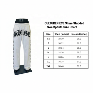 Pantalones Deportivos Personalizados con Pedrería para Hombre |   Pantalones Deportivos de Algodón Extra Grandes Estilo Urbano |   Fabricante OEM de Marca Privada - Product Image 4