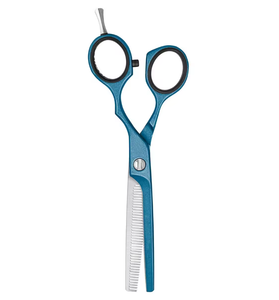 Tijeras de Peluquería Profesionales de Acero Inoxidable, Ligeras, Negras y Rojas, para Adelgazar el Cabello, para Uso en Salones de Belleza - Product Image 5