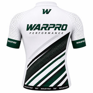 Maillot de Ciclismo WARPRO para Hombre, Manga Corta, Blanco y Verde, Transpirable, de Poliéster con Estampado por Sublimación, Talla M para Adulto - Product Image 3