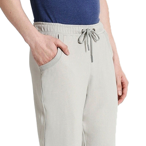 Pantalones Deportivos para Hombre, Color Gris Claro, Cintura Elástica con Cordón, Bolsillos Laterales, Tejido Transpirable, para Otoño - Product Image 3