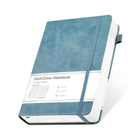 Cuaderno de Cuero PU A5, Tapa Dura, Diario de Escritura Grueso, Agenda de Trabajo con Cierre Elástico, Cuaderno de Oficina