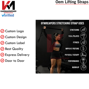 Sangles de levage Pro Performance pour hommes et femmes, support de poignet pour la musculation, soulevé de terre, haltérophilie, fabricant OEM - Product Image 6