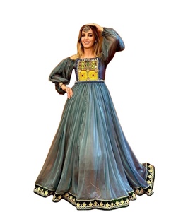 Vestidos de Novia Afganos de Encaje Moderno Hechos a Mano en Color Naranja, 3 Piezas, Precio al por Mayor para Mujer - Product Image 1