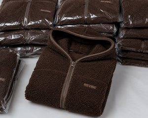 Custom <b>Mens</b> Chocolate Brown <b>Sherpa</b> <b>Fleece</b> Full Zip Hoodie Warm Winter Jacket OEM Clothing Manufacturer - Product Image 6