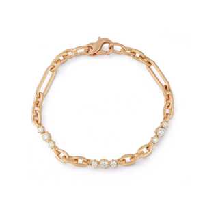 Pulsera de cadena de eslabones tipo clip con diamantes de laboratorio personalizados, oro macizo de 10K, 14K, 18K, minimalista, 6.5 pulgadas, para uso diario, fabricación de joyería - Product Image 3