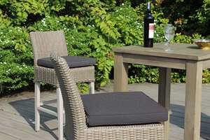 Chaise de comptoir en osier NAVY pour patio, tabouret de bar d'extérieur pour espaces de jardin - Product Image 4