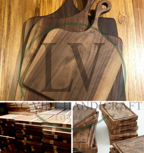 Tablas de cortar de madera de acacia natural al por mayor con mango, de Vietnam - Product Image 6