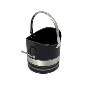 Seau à charbon en métal bronze de qualité supérieure pour le rangement et l'organisation du charbon à usage domestique et de jardin, pour les ensembles de cheminées et accessoires - Product Image 3