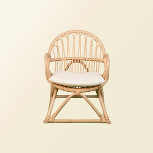 Silla mecedora relajante para niños, silla de ratán natural resistente, silla para fotos de bebés. - Product Image 5