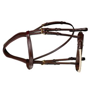 Nueva brida de cuero de caballo 2026 con cordón de nariz encerado color marrón para caballo de carreras de alta velocidad - Product Image 1