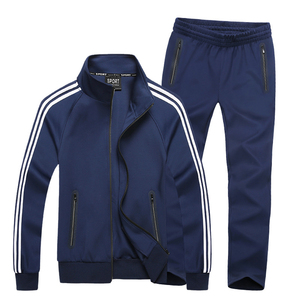 Ensemble de survêtement pour homme, couleur unie, sweat-shirt à fermeture éclair à manches longues, poches latérales, tenue décontractée sportive, respirant et léger pour l'été, 2 en 1 - Product Image 4