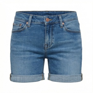 Female Booty Breathable Denim Shorts For Women Cotton <b>Button</b> Closure Adult Girls <b>Jeans</b> Customized Color Trendy Fashion - Product Image 1