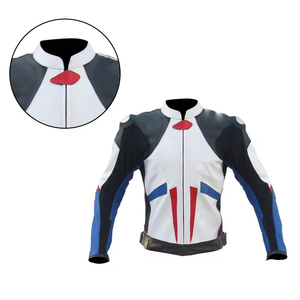 New High Quality Racing Gear Mens Fashion Genuine Leather Motorbike Jacket With Elbow <b>Knee</b> <b>Protector</b> Motorcycle Jackets - Product Image 6