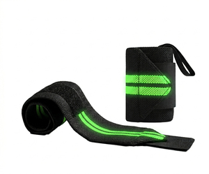 Bandes de poignet réglables en néoprène avec logo personnalisé, antidérapantes, avec fermeture auto-agrippante pour la musculation, le powerlifting et la gym, unisexe - Product Image 4