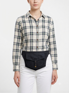 Sac banane tendance en toile de coton pour la vente en gros – Pochette compacte pour la taille avec sangle réglable, idéale pour la randonnée, antivol et légère - Product Image 1