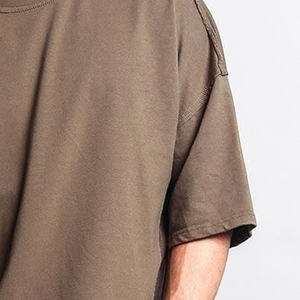 T-shirt Homme Oversize en Coton Lavé Vintage de Haute Qualité, Grammage Lourd, Vente en Gros, OEM - Product Image 5