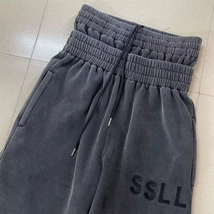 Men's Regular Fit Casual <b>Flared</b> <b>Sweatpants</b> Midweight Cotton Mid Waist Elastic Waist Eco-Friendly Breathable OEM Service - Product Image 4