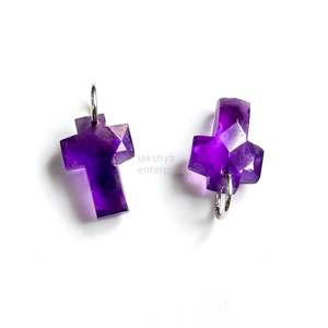 Colgante de Cruz Sagrada de Amatista Púrpura AAA, Plata 925, Gema Tallada a Mano, Amatista Natural para Fabricación de Joyas al por Mayor - Product Image 2