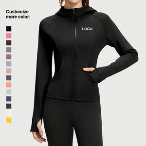 Solid Color Gym Fitness <b>Jacket</b> Yoga With Pockets Morning <b>Workout</b> White Yoga <b>Jacket</b> Quick-Dry Slim Yoga <b>Jacket</b> - Product Image 3