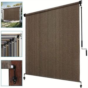 Esterno Cordless UV protezione avvolgibile parasole schermo per giardino cortile Pergola Privacy protezione solare tenda per cortile - Product Image 1