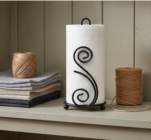 Durable Metal <b>Paper</b> Towel Holder With Scroll Design Perfect For <b>Kitchen</b> Bathroom And Toilet Use Napkin Organizer Handcrafted - Product Image 6