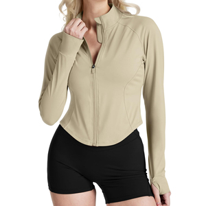 ZYLO INDUSTRIES OEM ODM Women's Active Wear <b>Yoga</b> Gym Fitness <b>Jacket</b> Quick-Drying Four-Way Stretch Spandex/Polyester 220g Front - Product Image 1