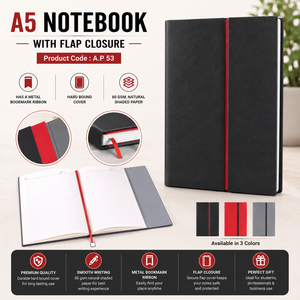 Carnet en cuir A5, bloc-notes relié rigide avec fermeture à rabat en métal, papier d'écriture 80 g/m², pour le bureau, cadeau - Product Image 2