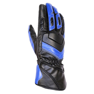 Guantes de Motocicleta de Cuero Negro y Azul, Transpirables, Estilo Deportivo, para Ciclismo, Primavera y Otoño, Guantes de Moto R - Product Image 2