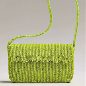 Pochette de soirée en perles de verre tissées à la main MS Handicraft, détails en perles de rocaille, forme et couleur personnalisées, design unique fait main - Product Image 1