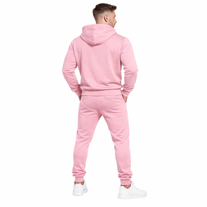 Men's <b>Pink</b> Zip Up Hoodie Sweat Suit Jogger Tracksuit <b>Set</b> <b>Gym</b> Workout Training Sportswear Custom Logo Wholesale OEM Supplier - Product Image 5