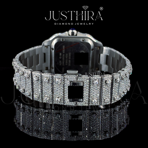 Reloj de Cuarzo Cuadrado de Lujo para Hombre, con Incrustaciones de Diamantes, Estilo Hip Hop, de Acero Inoxidable, Precio de Fábrica al por Mayor - Product Image 5