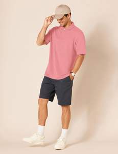 Camiseta de Sarga Premium para Hombre, Ligera, Transpirable, de Secado Rápido, Antiarrugas, Manga Corta, a la Moda, Venta al por Mayor para Exportación - Product Image 3